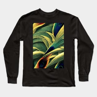 Beautiful colorful Peacock feather pattern - perfect for birdlovers #4 Long Sleeve T-Shirt